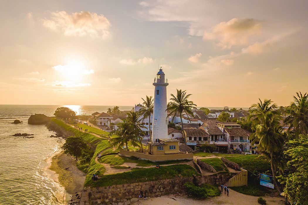 Galle Fort ramparts and the Indian Ocean