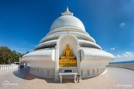 Japanese Peace Pagoda above Unawatuna Bay