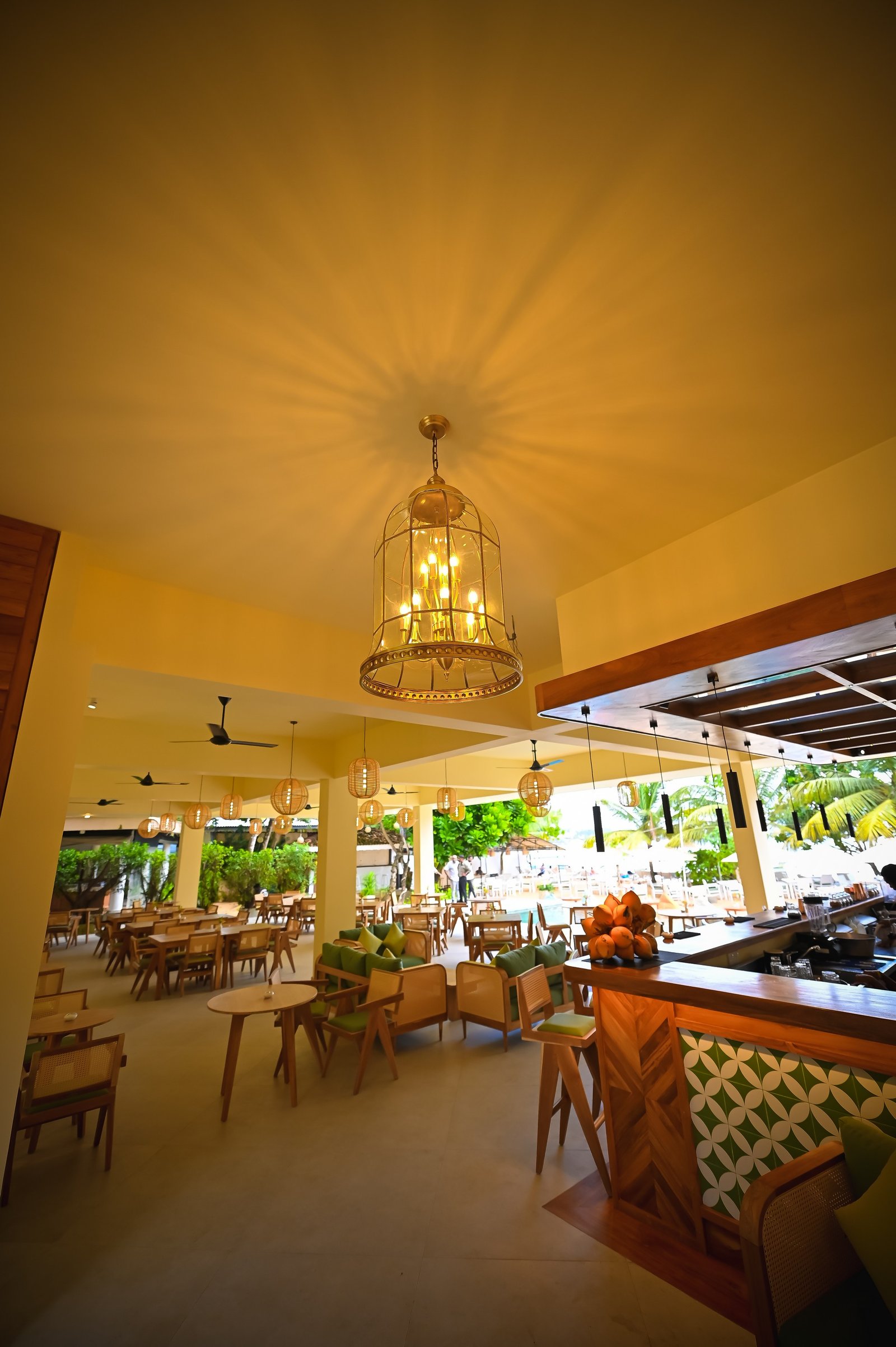 Restaurant and bar, evening atmosphere