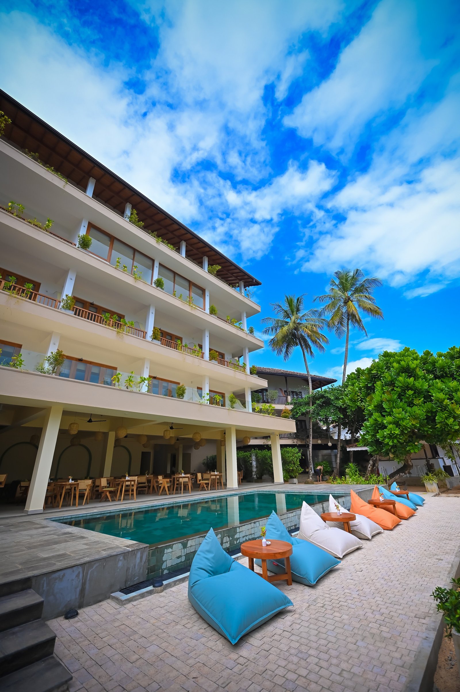 Evening light over the resort