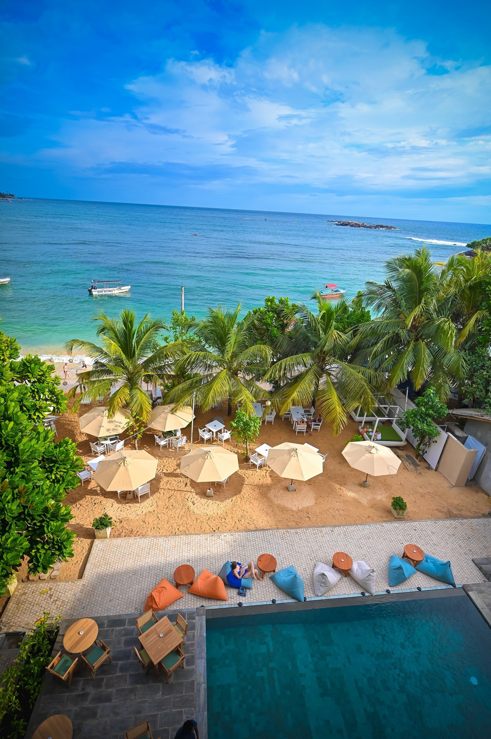 Resort pool and beachfront