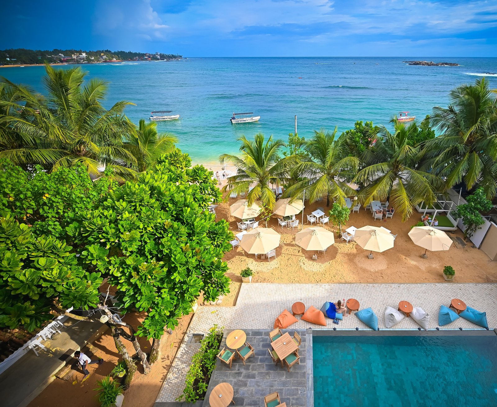 Kingfisher Beach Resort aerial view